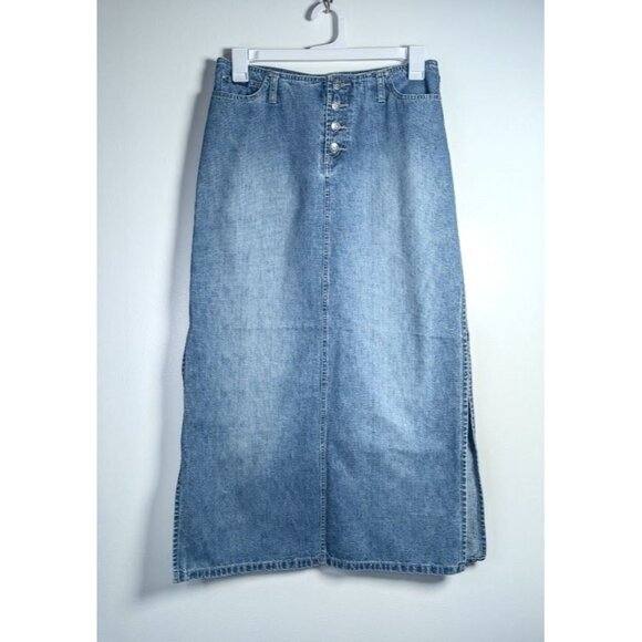 Squeeze Stephen Hardy Dresses & Skirts - Squeeze Stephen Hardy Denim Maxi Skirt Size 11 Juniors 90s Y2K Grunge Vintage
